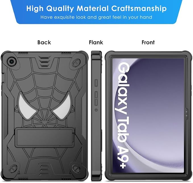 DETUOSI Case for Samsung Galaxy Tab A11+ Plus 11 2025/ A9+ Plus 2023 with Shoulder Strap 3-Layers Hybrid Heavy Duty Full-Body Shockproof4-Angles Viewing Protective Cover