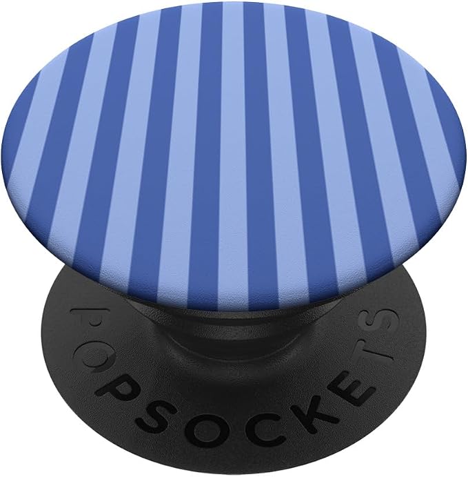 Cute Light Blueberry Striped Aesthetic Vertical Lines PopSockets Adhesive PopGrip