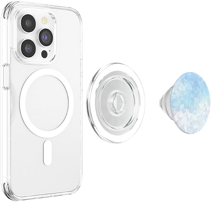 Cool Modern Blue Ombre Gradient Geometric Pattern PopSockets Adhesive PopGrip