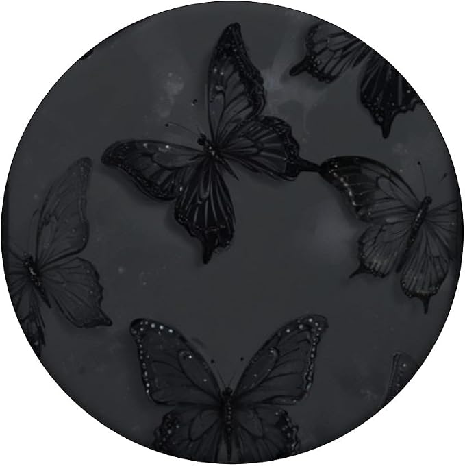 Cute Butterfly Black Butterflies Pattern PopSockets PopWallet for MagSafe