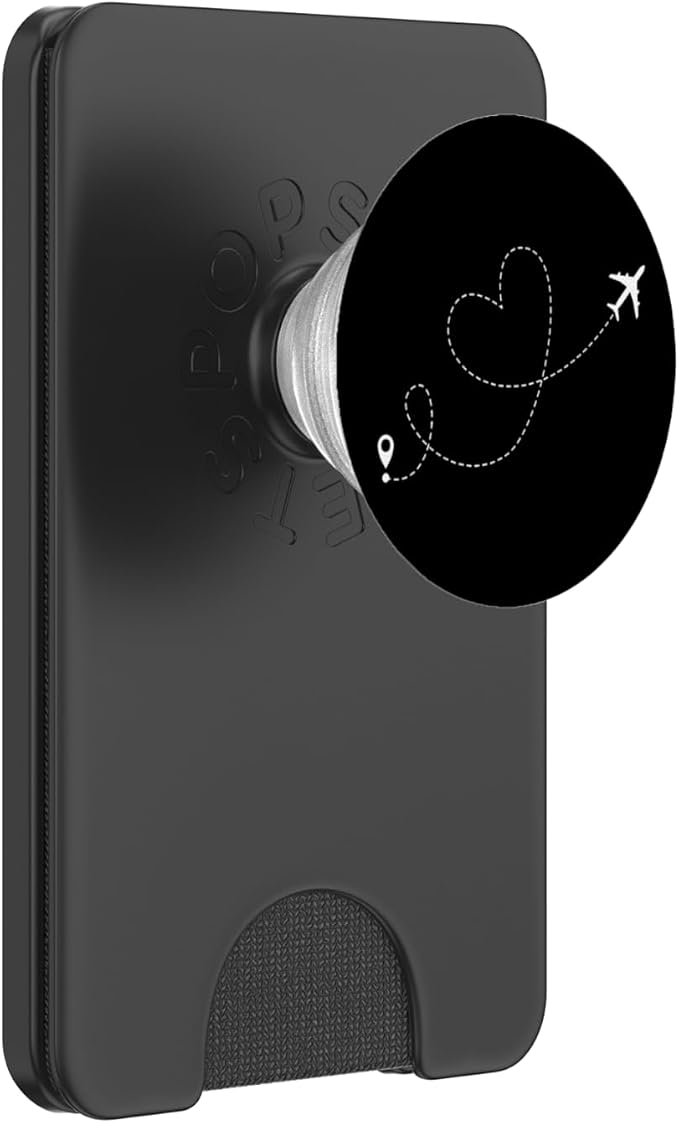 Love Travel Airplane Heart Flying Destination Traveling PopSockets Adhesive PopGrip