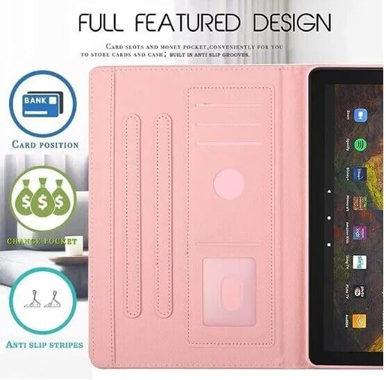 Case for Kindle Fire HD 10 &amp Fire HD 10 Plus 13th/11th Generation 2023 2021 | Synthetic Leather Flip Folio Stand Cover with Auto Wake/Sleep for Kindle Fire HD 10 &amp Fire HD 10 Plus Beach