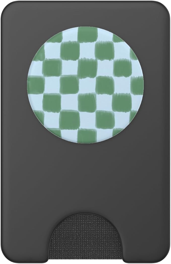 PopSockets Phone Grip – Blue Green Checker PopSockets PopGrip for MagSafe