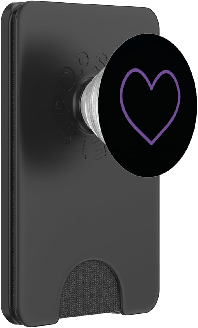 Purple Heart On Black PopSockets Adhesive PopGrip