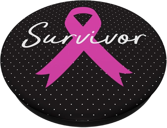 Breast Cancer Survivor Pink Ribbon PopSockets Adhesive PopGrip