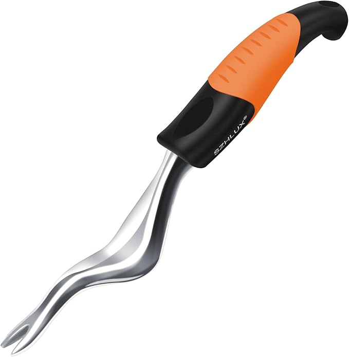SZHLUX Hand Weeder Tool, Premium Weed Puller Tool for Garden, Gardening Hand Tool with Ergonomic Handle (Orange)
