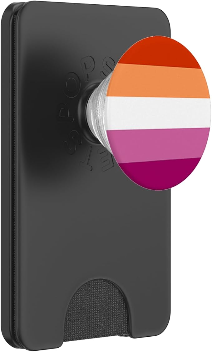 Lesbian Flag Cool Pride Butch Tomboy Lesbo LGBTQ Homosexual PopSockets Adhesive PopGrip