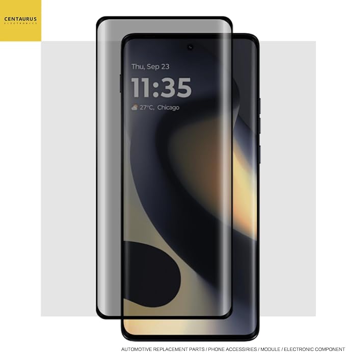 OCESTORE 2 Pack 3D Curve Privacy Screen Protector Full Coverage Tempered Glass Protectors Anti-peeping Anti-Spy Anti-Scratch Ultra-Thin Replacement for Moto Edge 2024