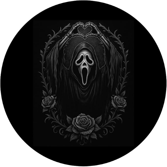 Scary Face Horror Poster Creepy Halloween PopSockets PopGrip for MagSafe