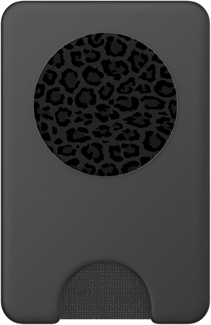 Black Gray Cheetah Print Leopard Skin Pattern PopSockets Adhesive PopGrip