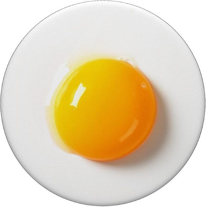 Egg White Orange Foodie Sunnyside up Fried Egg Yolk Food PopSockets Adhesive PopGrip
