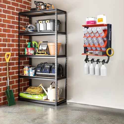 TORACK Spray Paint Can Holder Wall Mount, Heavy Duty Metal Spray Can Holder for Garage, Paint Can Storage Rack for Shop, Holds Up to 100 lbs