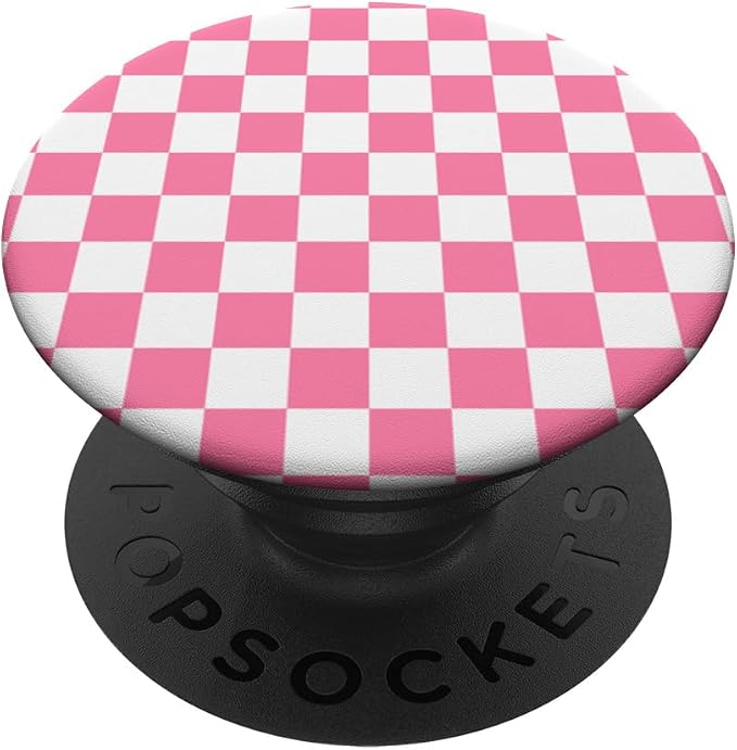 Cute Pink Checkerboard Classic Checkered Big Checkerboard PopSockets Standard PopGrip
