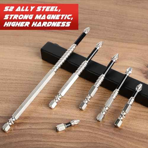 High Magnetic Screw Drill Bit, Strong Magnetic Durability Screwdriver Drill Bit Set, Anti-Slip Drill Bit Set, 25 50 65 70 90 150mm