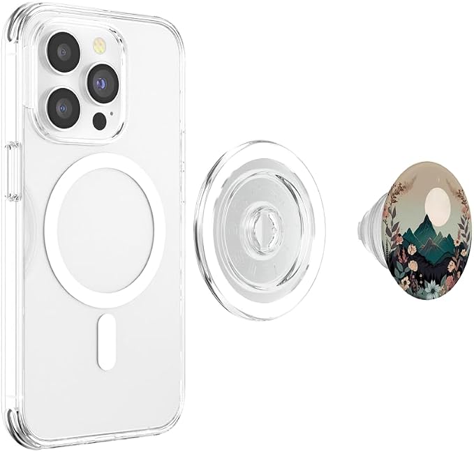 Boho Chic Floral Wreath Forest Nature Mountain Cute Pastel PopSockets Adhesive PopGrip