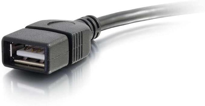 C2G 52107 USB A to A Long USB Extension Cable 6.56 Feet (2 Meters) Black (Pack of 2)