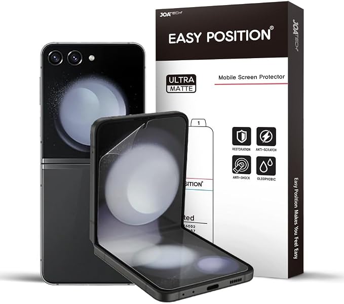 (3Sets Galaxy Z Flip 5 5G Matte Anti Glare Screen Protector Film 3pcs Inner +3pcs Outer + 3pcs Hinge Perfect Touch BubbleFree Easy Installation with Guide tool
