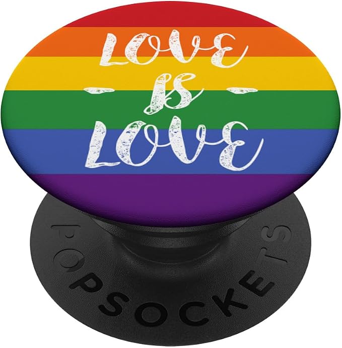 LGBT Pride Rainbow Flag Love is Love PopSockets Adhesive PopGrip