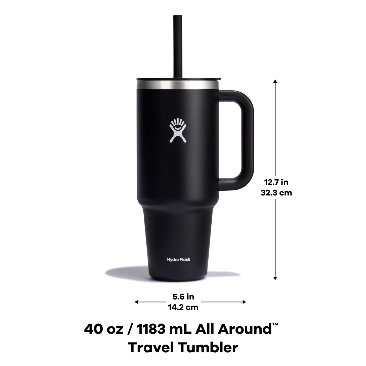 Hydro Flask 40 Oz Travel Tumbler with Handle, Lid and Straw - Insulated Stainless Steel in 40 Oz Birch