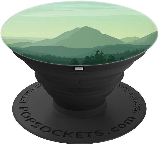 Green Mountain Pop Mount Socket Art Work Tree Woods PopSockets Adhesive PopGrip