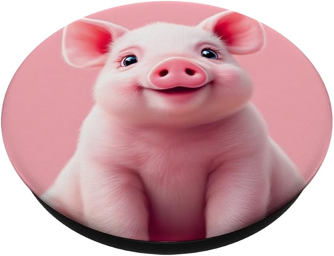 Cute Pig Pink Pig | Piglet PopSockets Adhesive PopGrip