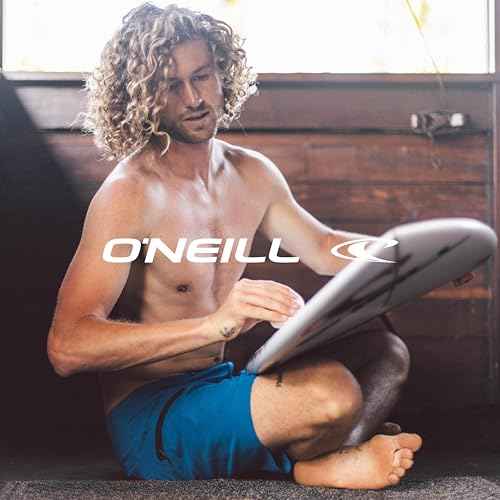 O'NEILL Men's 18 Inch Geo Print Boardshorts - Water Resistant Swim Trunks for Men with Quick Dry Stretch Fabric and Pockets