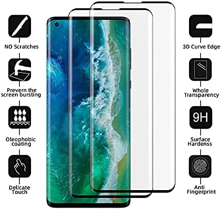 for Motorola Moto Edge 3D Curved Screen Protector [2 Pcs] 3D Full Coverage HD Clear Anti-Scratch Easy Installation Screen Tempered Glass for Motorola moto edge (2020)
