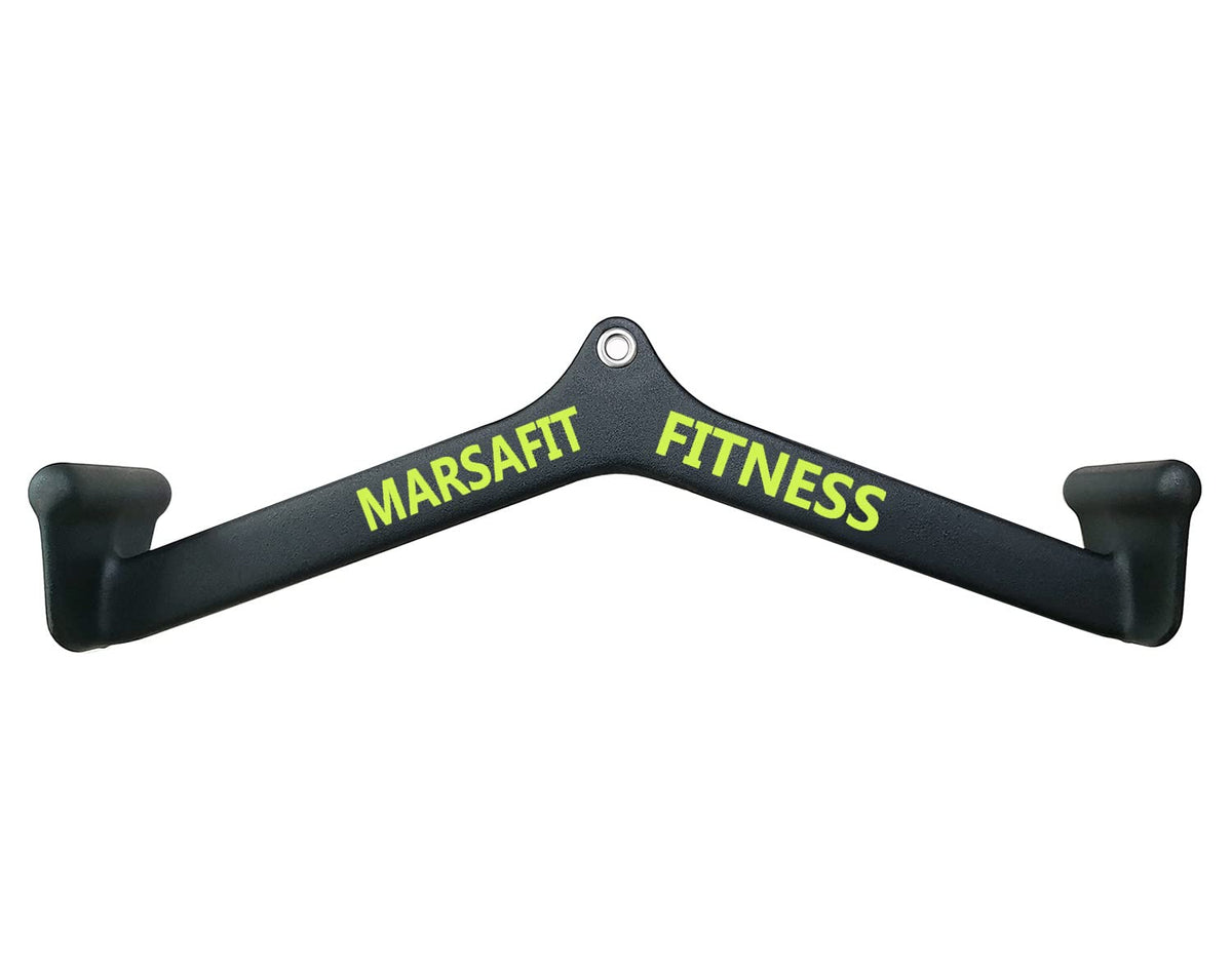 Home Gym Fitness Rowing T-bar V-bar Pulley Cable Machine Attachments, Bicep Curl Tricep Lat pulldown Bar Back Strength Training Handle Grips Lat Pull Down Bar Press Down Exercises (Length 22")