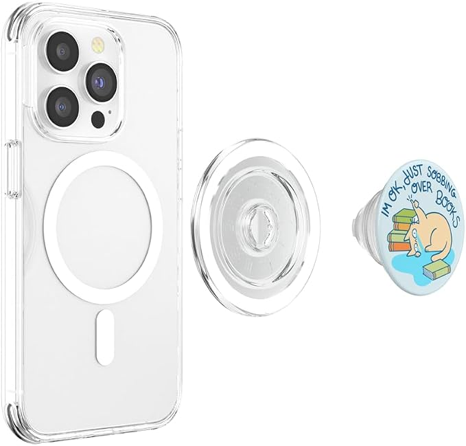 PopSockets Phone Grip &amp Stand - Bookish Cat PopSockets Adhesive PopGrip