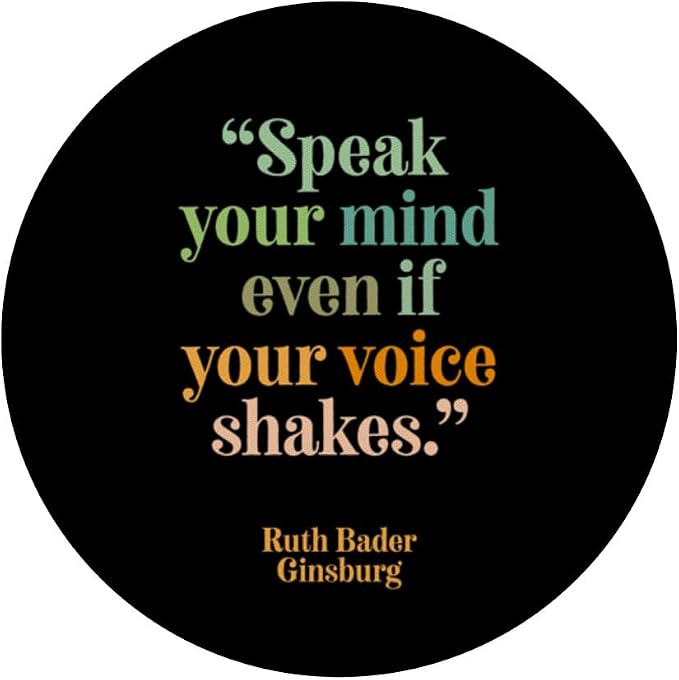 RBG quote encourage self confidence beautiful words Ginsburg PopSockets PopGrip for MagSafe
