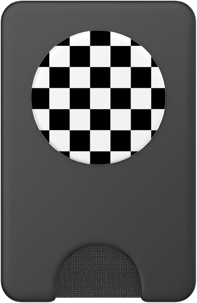 Checkered Black and White Checkerboard Pattern Style PopSockets PopGrip: Swappable Grip for Phones &amp Tablets PopSockets Adhesive PopGrip
