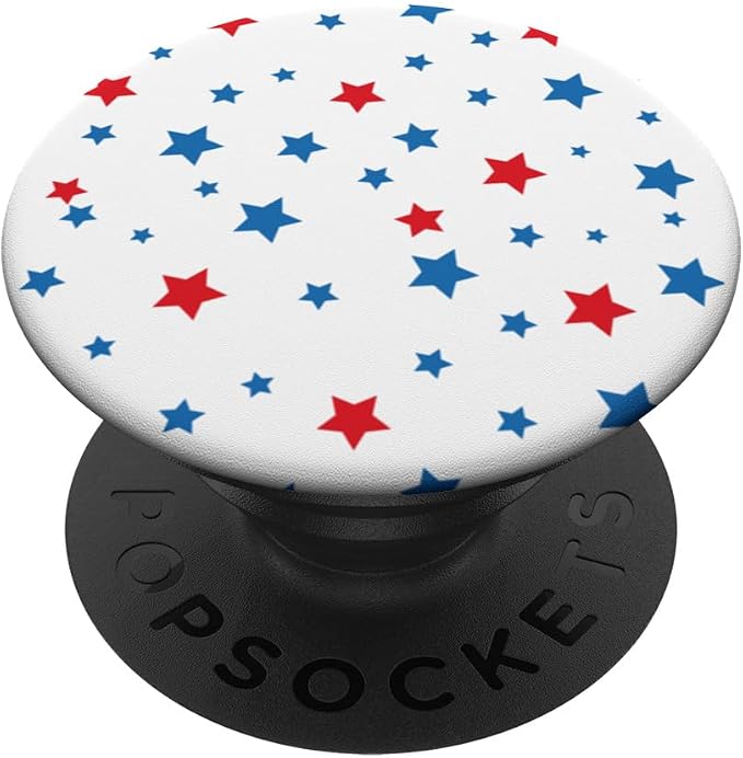 Red White And Blue Stars And Stripes Cute Patriotic USA PopSockets Adhesive PopGrip