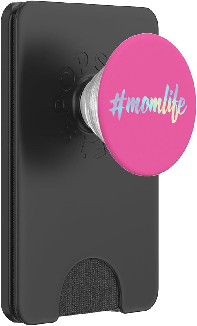 Rainbow #momlife Mom Life Pink PopSockets Adhesive PopGrip