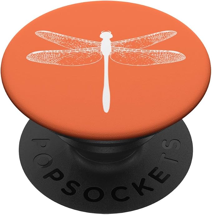 White Dragonfly Coral PopSockets Adhesive PopGrip