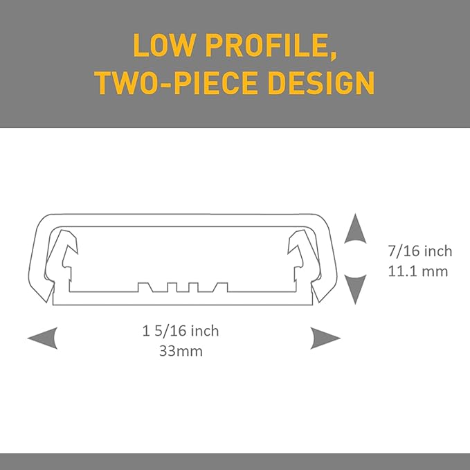 Legrand Wiremold NM2-S Nonmetallic Plastic Raceway for Extending Power, Single Pole Switch Kit with Wall Plate, Ivory (1 Pack)