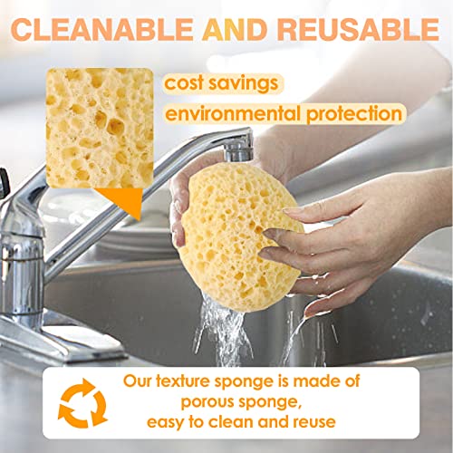 2 Pack Texture Sponge - Drywall Wall Patch & Ceiling Repair, Home Decor Sponge for DIY Painting, Popcorn Ceiling Texture, Sea Sponge Painting Sponges