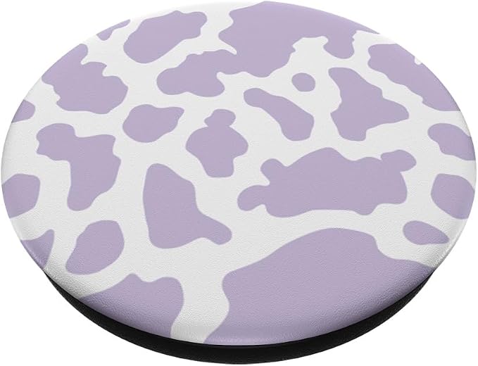 Light Pastel Purple White Cow Print PopSockets Adhesive PopGrip