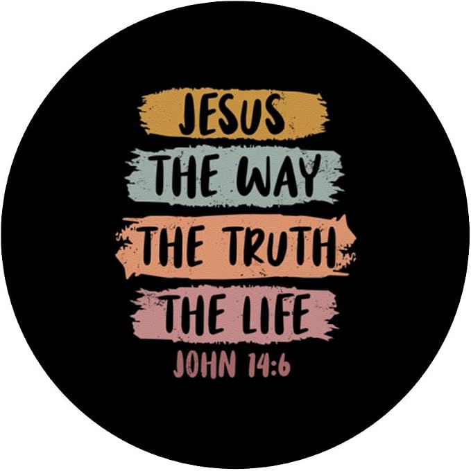 Jesus The Way The Truth The Life Christian Bible Jesus PopSockets Adhesive PopGrip