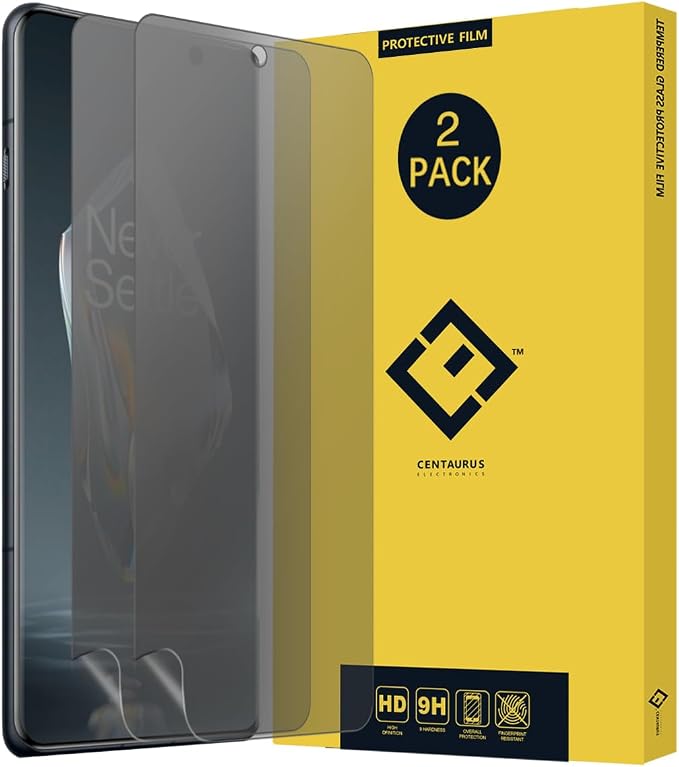 OCESTORE 2 Pack Privacy Screen Protector Ultra Thin Fingerprint ID Enabled Anti-stratch Anti-spy Anti-Glare Screen Protector Soft Film Compatible with One Plus 12R 6.78 [Not Tempered Glass]