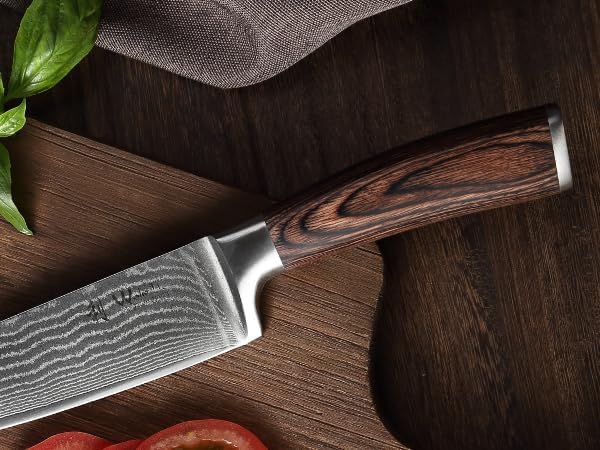 Wakoli EDIB 4-Piece Damascus Knife Set, VG10 Core Damascus Stainless Steel