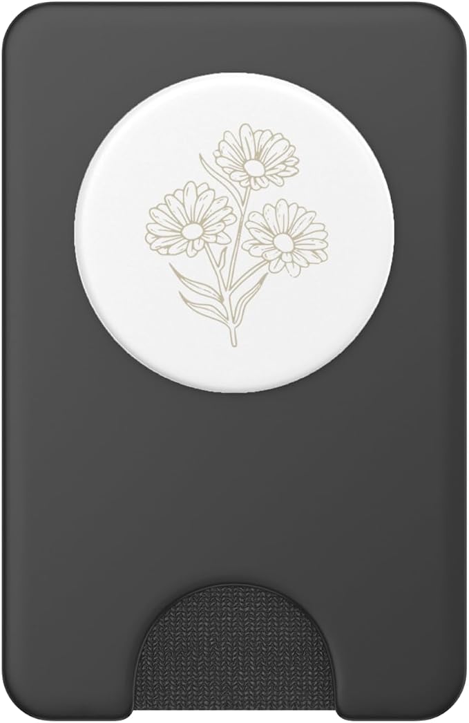 Beige White Daisy PopSockets Adhesive PopGrip