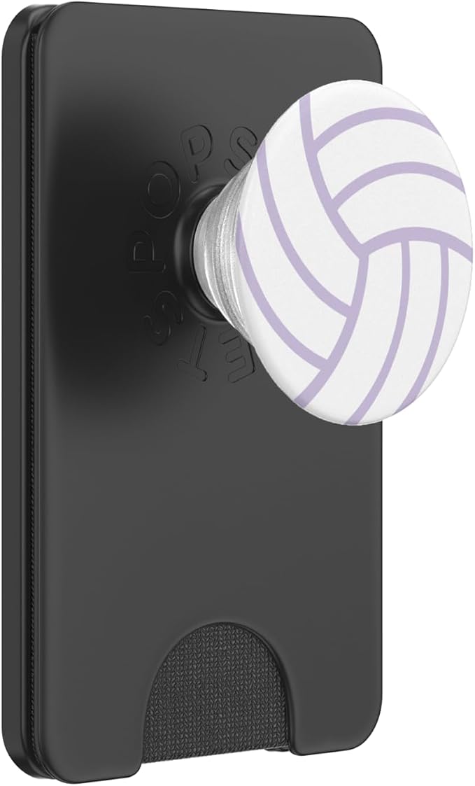White Light Pastel Purple Volleyball PopSockets Adhesive PopGrip