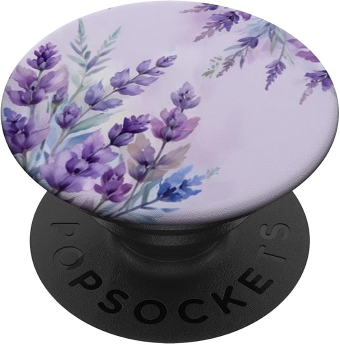 Lavender Floral Pattern PopSockets Adhesive PopGrip