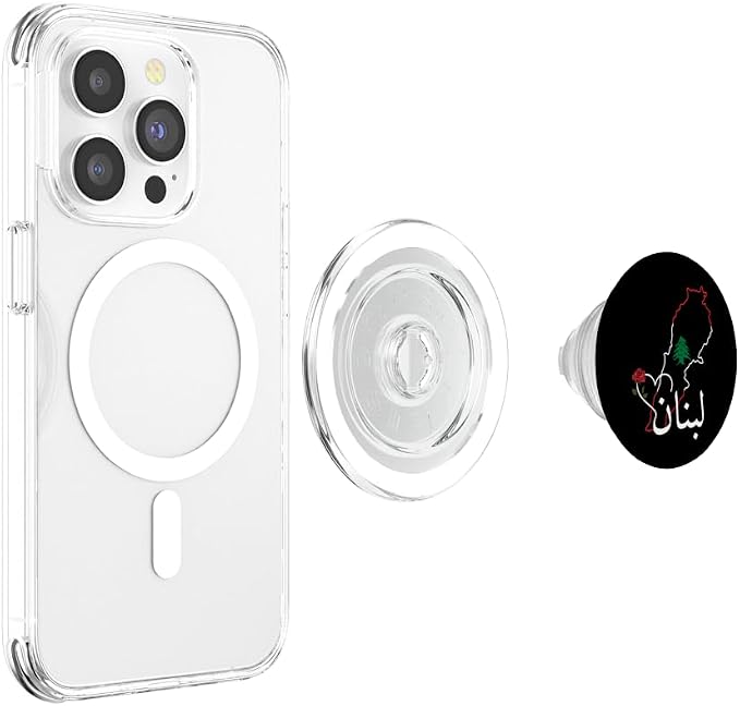 Lebanon Flag Map Beirut Cedar Tree Lebanese Heritage Design PopSockets PopGrip for MagSafe