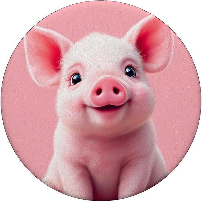 Cute Pig Pink Pig | Piglet PopSockets Adhesive PopGrip