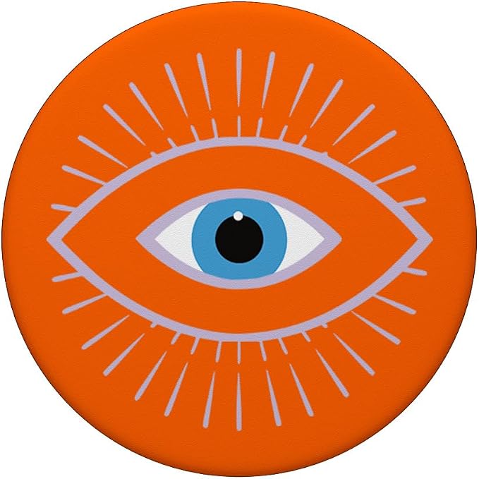 Light Pastel Purple Orange All Seeing Evil Eye PopSockets Adhesive PopGrip