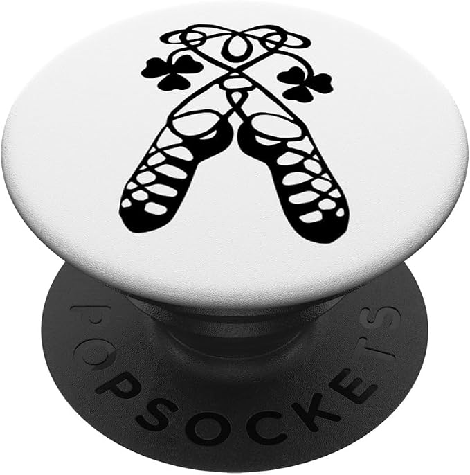 Girls Irish Dance Soft Shoes Ghillies Feis PopSockets Adhesive PopGrip