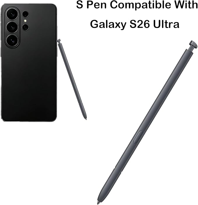 2 Pcs Galaxy S26 Ultra Stylus Pen for Samsung Galaxy S26 Ultra S PenS26 Ultra Pen Replacement for Samsung Galaxy S26 Ultra 5G 6.9 in S Pen All VersionsEJ-PS948BBEGUJ(Black)