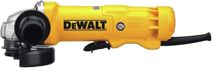 DEWALT Angle Grinder, 4-1/2-Inch, 11-Amp, 11,000 RPM, Paddle Switch with No Lock, Dust Ejection System, Corded (DWE402N)