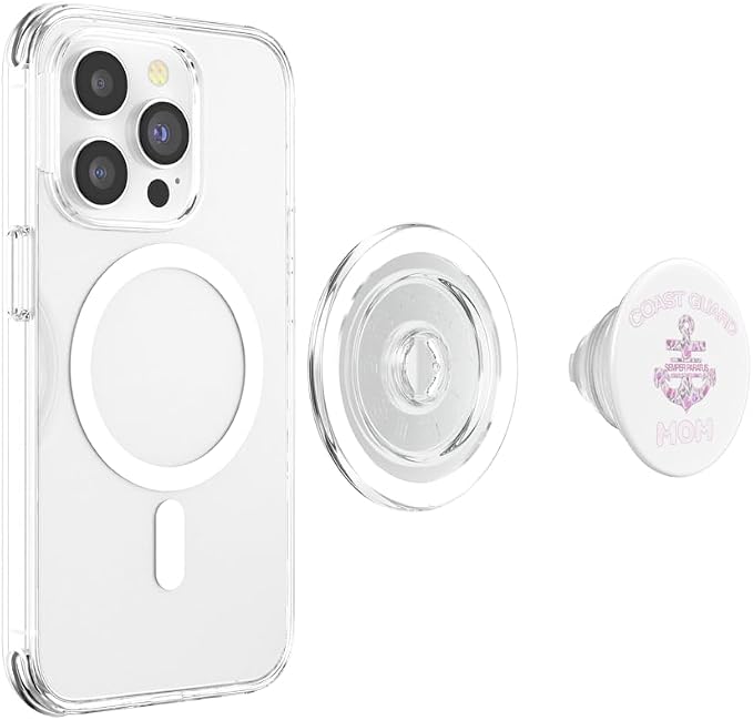 Proud Coast Guard Mom Phone Tablet Gadget Gift PopSockets Adhesive PopGrip